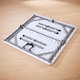 image 2 of Square Folding Table Trestle Camping Party Picnic BBQ Garden Indoor Outdoor