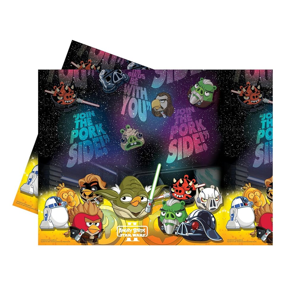 Angry Birds Star Wars Plastic Party Table Cover - Multicoloured - One Size