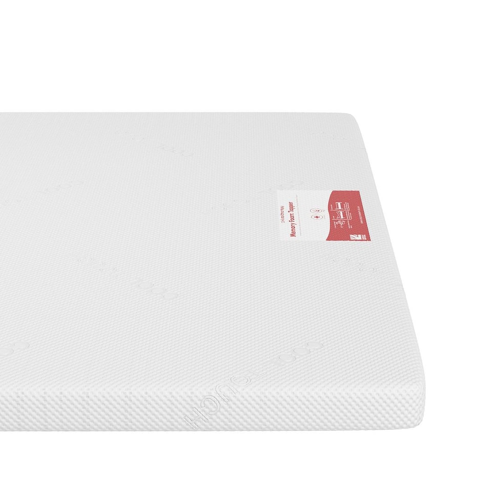 image 1 of Visco Therapy Cool Blue Foam Mattress Topper 3cm - Cooling Comfort, Removable Cover | White | White | Double | 1