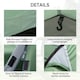 image 6 of Outsunny 3 Man Camping Tent with Porch and Weather-Resistant Rainfly, Green