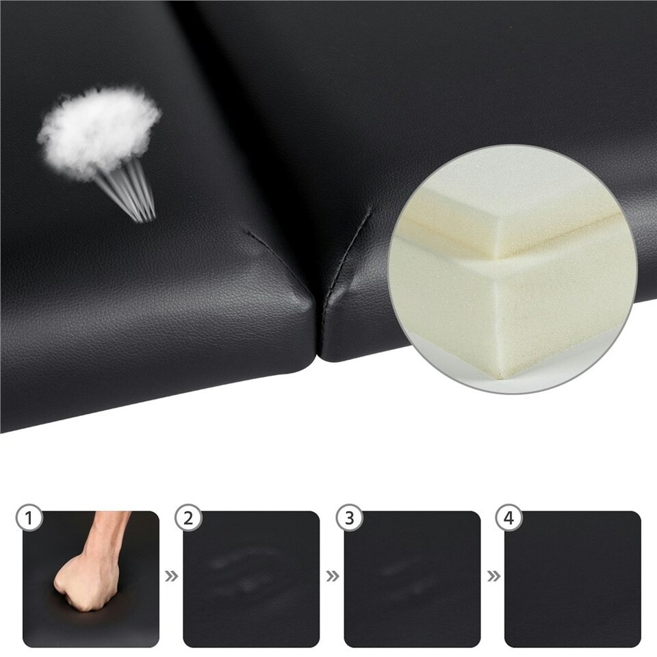 image 1 of Yaheetech Adjustable Massage Couch with Backrest and Headrest