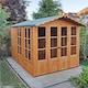 image 2 of 13 x 7 (3.96m x 2.17m) - Premier Wooden Summerhouse + Roof Overhang + Optional Veranda - 12mm T&G - Walls - Floor - Roof