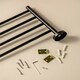 image 4 of Cosmic TOALLERO Towel Wall Mount Rail w/ Matte Chrome Stainless Steel Finish 60cm