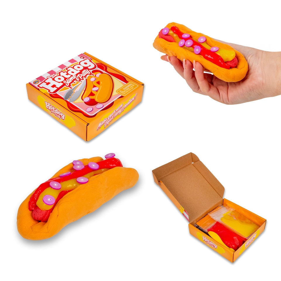 image 1 of Make Your Own Hot Dog Slime and Putty Set