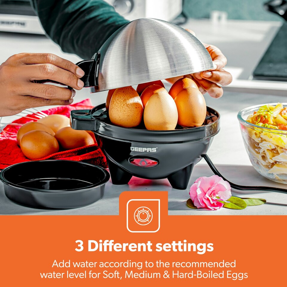 image 1 of GEEPAS 3-in-1 Egg Boiler Poacher, Panini Sandwich Press & 1.8L Electric Kettle Kitchen Combo Set