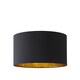 image 1 of ValueLights Reni Black Ceiling Pendant Shade Black And Gold Inner | Black