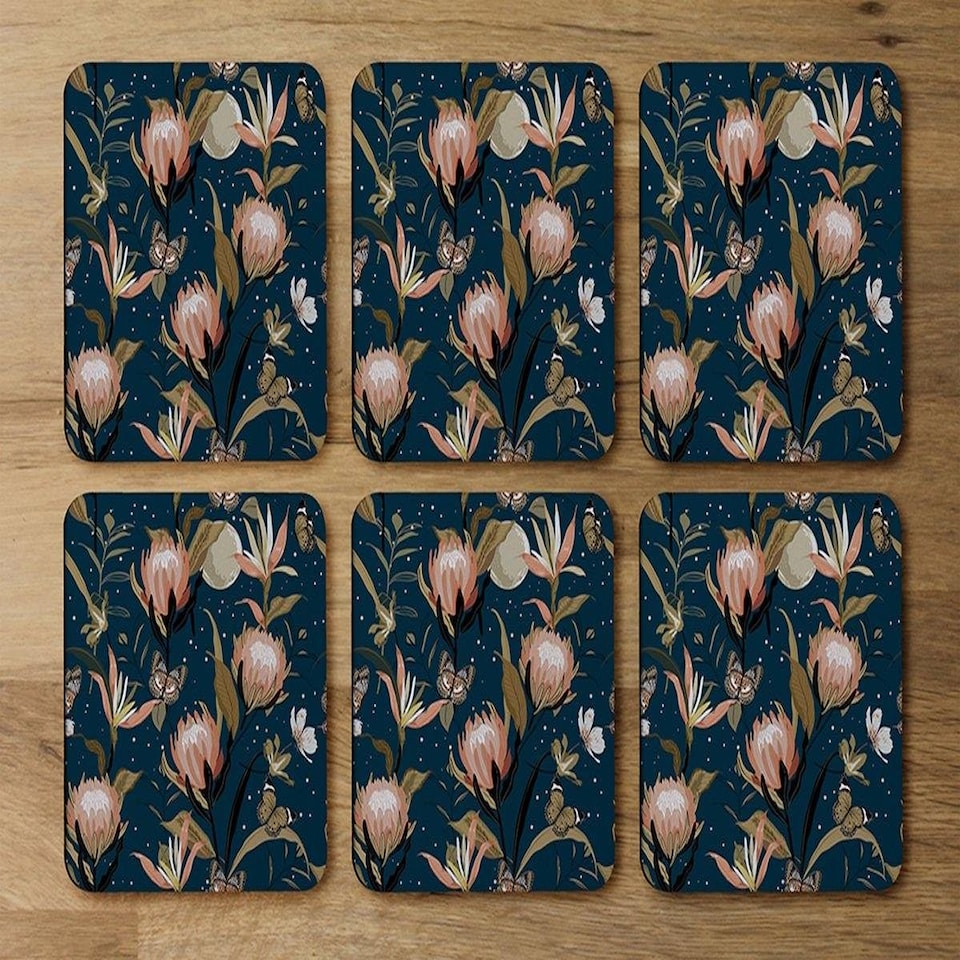 image 1 of The Moon, Butterflies & Flowers (Coaster)