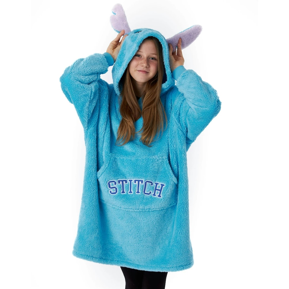 image 1 of Lilo & Stitch Girls Hoodie Blanket - Blue - 9-13 Years