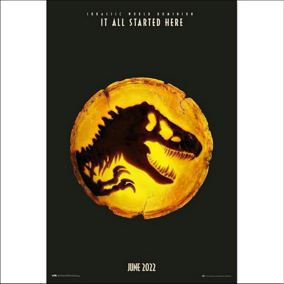 Jurassic World: Dominion It All Started Here Poster - Black/Yellow - One Size