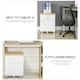 image 3 of Vinsetto Mobile Filing Cabinet Lockable File Cabinet Legal Size W/ Drawers White