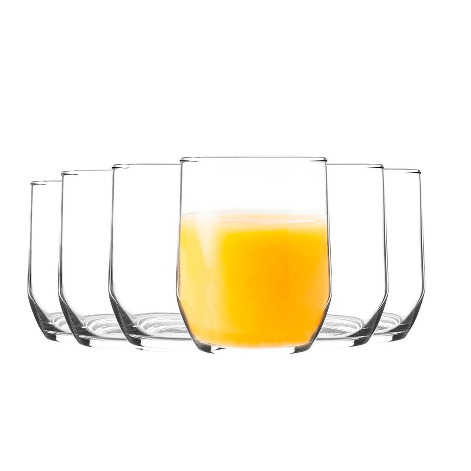 image 1 of LAV Sude Whisky Glasses - 315ml - Clear - Pack of 6 | Clear | Clear