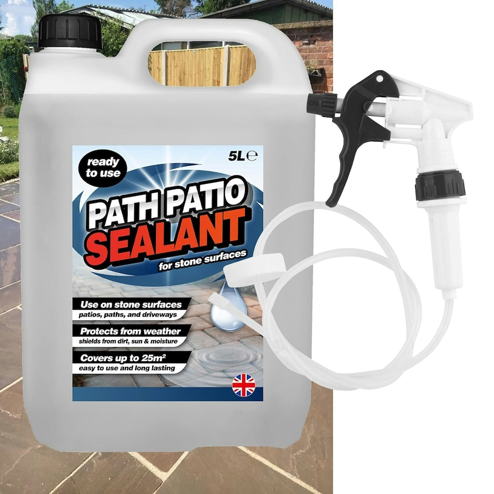 image 1 of 4 x 5L Ready To Use Path & Patio Sealant With Convenient Long Hose Trigger