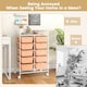 image 6 of COSTWAY 10 Drawers Storage Rolling Cart w/Universal Wheel Peach