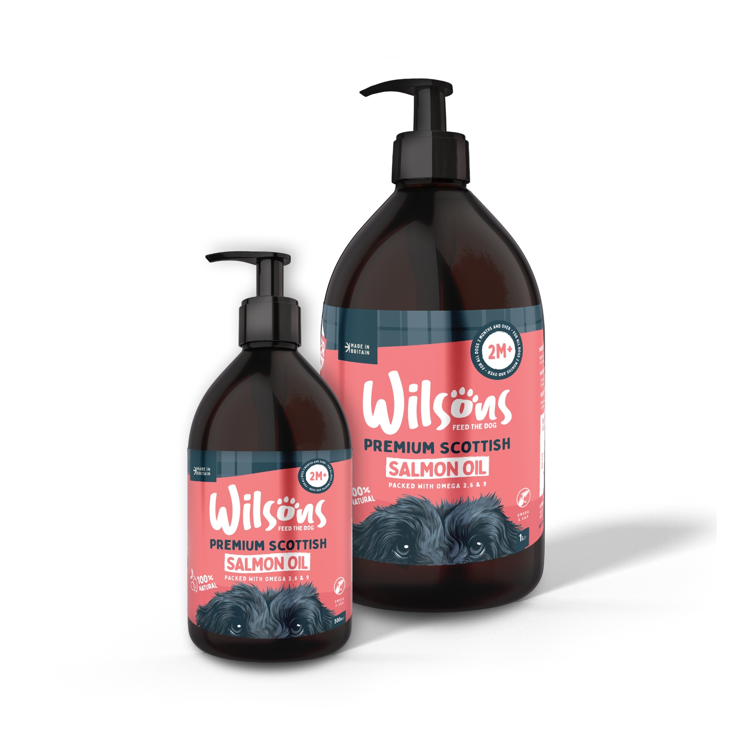 Wilsons Salmon Oil for Dogs Natural Omega 3 Skin Coat Joint Support Supplement - 500ml bottle