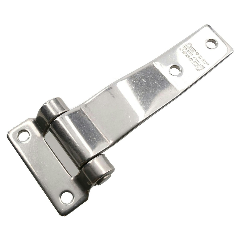 image 1 of 2pk 145mm Strap Hinge Stainless Steel Locker Door Hatch 316 Marine Grade Silver
