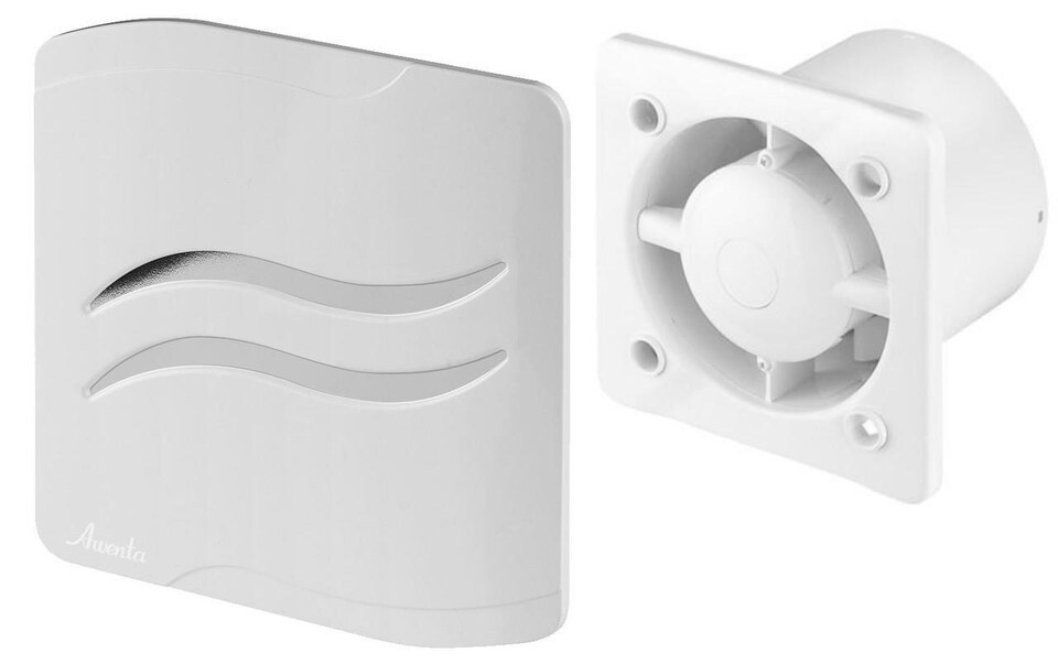 image 1 of 100mm Timer S-LINE Extractor Fan White ABS Front Panel Wall Ceiling Ventilation