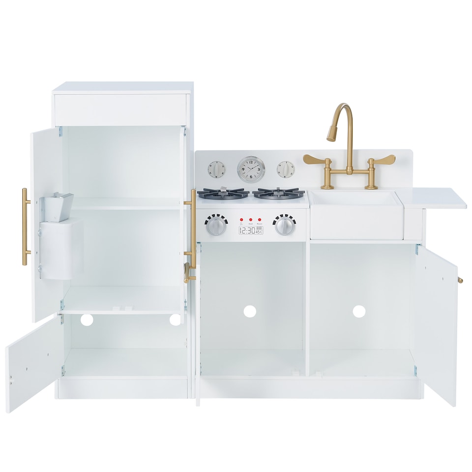 image 1 of Teamson Kids Little Chef Charlotte Modern Play Kitchen, White/Gold