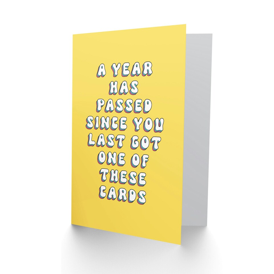 image 1 of Year Passed Since Last Fun Joke Humour Her Funny Birthday Card