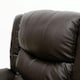 image 4 of Seattle Manual Recliner Armchair Home Lounge Bonded Leather Chair (Brown)