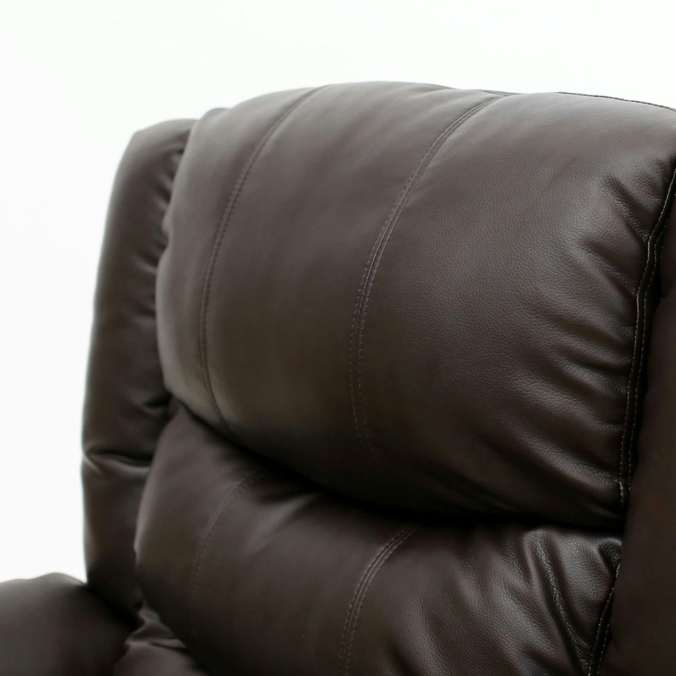 image 1 of Seattle Manual Recliner Armchair Home Lounge Bonded Leather Chair (Brown)