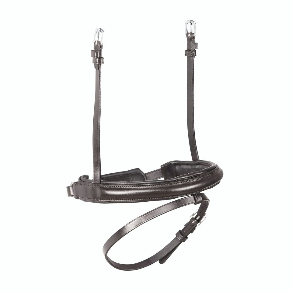 image 1 of Velociti Leather Dressage Horse Flash Noseband - Havana - Cob