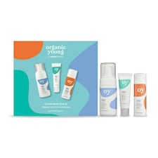 Green People Teen Skincare Set - Face Wash, Serum & Moisturiser for Spots & Blemishes - Vegan, Cruelty-Free