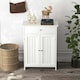 image 7 of COSTWAY Bathroom Floor Cabinet Storage Organizer White White