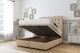 image 2 of Sloomy Alabama Pebble Plush Ottoman Bed Base With 54" Floor Standing Headboard 4'6 Double | Grey | Pebble | Double | 1