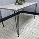 image 8 of Modern Grey Rectangular Dining Table with Hairpin Legs  Compact Kitchen & Dining Room Table (L140) Grey