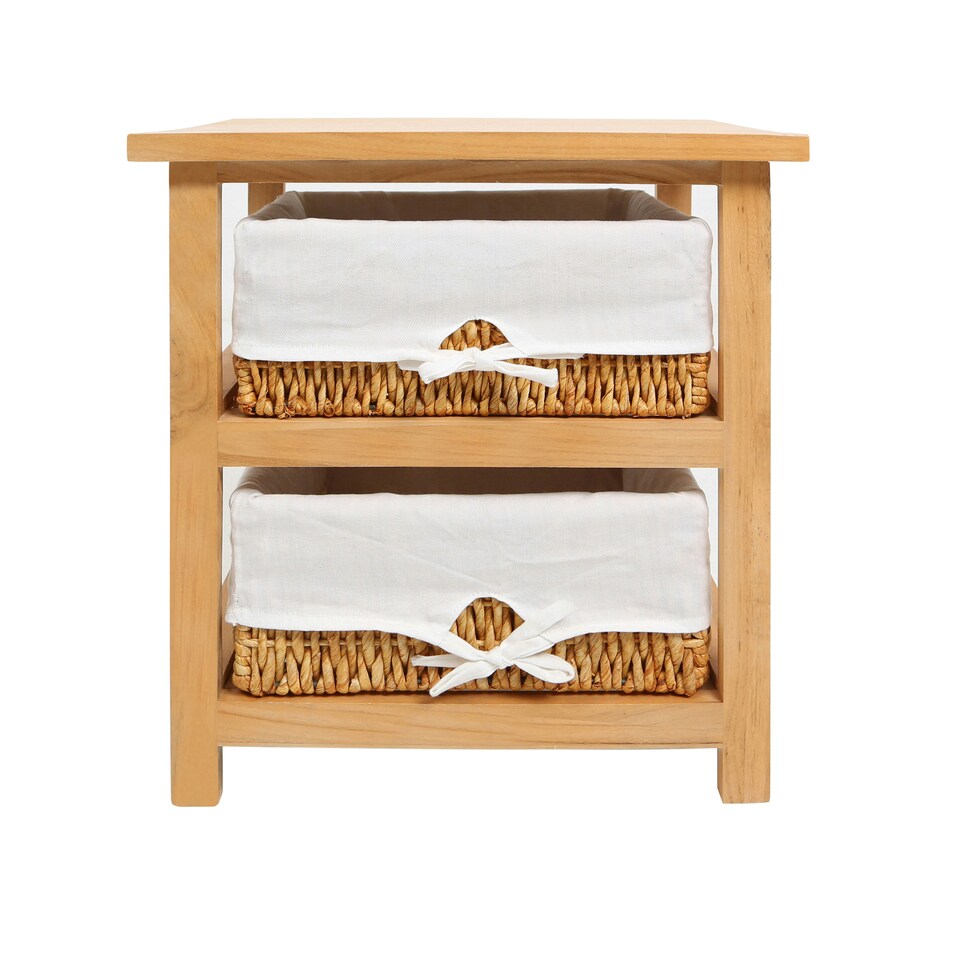 image 1 of Honey 2 Maize Baskets Storage Unit Cream