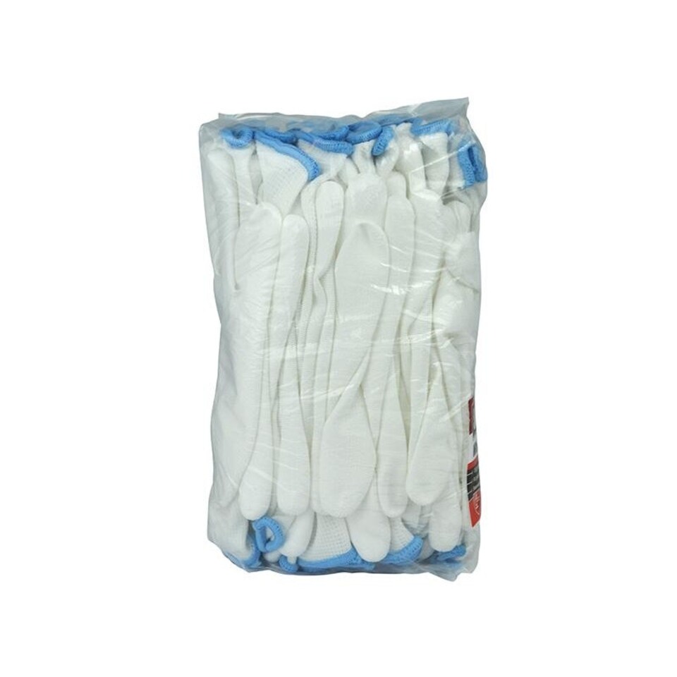 image 1 of Scan White Pu Coated Gloves (pack 12) - Multi Colour - Size 9 Large Multi | Size 9 Large
