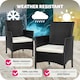 image 7 of Garden Chair Nantes Set of 2 - durable polyrattan, 2 sets of cushion covers Black | Beige