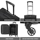 image 2 of Flight Knight Lightweight 4 Wheel 800D Soft Case Suitcase Robust Anti Crack Cabin Carry On Hand Luggage 100+ Airlines Approved - easyJet, BA & Many More! | Black | Cabin Bag