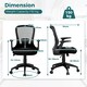 image 2 of COSTWAY Ergonomic Mesh Office Chair Height Adjustable Black Black