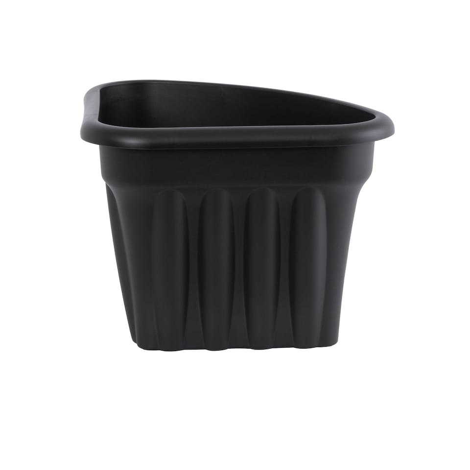 image 1 of Wham Vista 4 x 40cm Corner Plastic Garden Planters | Black | Slate/Black