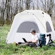 image 2 of Outsunny 4 Man Pop Up Tent Camping Backpacking Dome Tent, Green