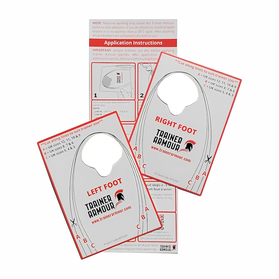 image 1 of Trainer Armour White Big Toe Hole Preventer Patches - For Light-Coloured Shoes | White