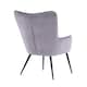 image 3 of Vera Velvet Occasional Living Room Modern Accent Chair (Grey)