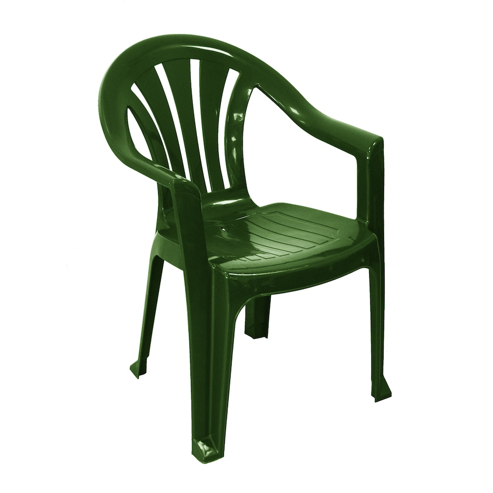 image 1 of simpa Solana Green Stackable Plastic Garden Chair