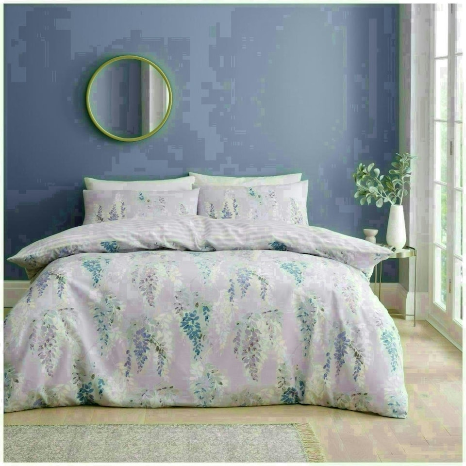 image 1 of Ophelia Floral Printed Duvet Cover Set Reversible Polycotton Beddings Multi | King