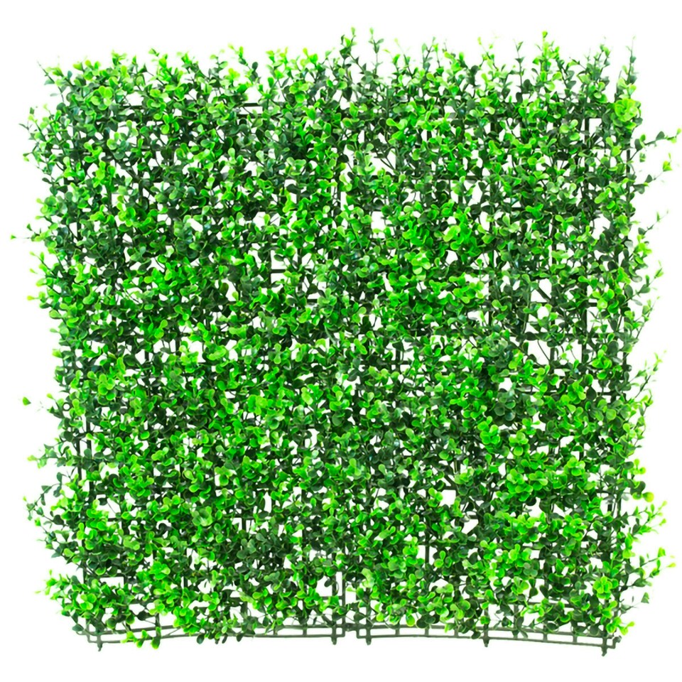 image 1 of Primrose Buxus Artificial Hedge Outdoor Patio Fence Panel 50cm x 50cm