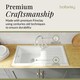 image 6 of Single Bowl Fireclay Inset Kitchen Sink & Drainer, Mixer Tap & Wastes, 1010mm