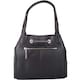 image 6 of Genuine Soft Leather Contrast Drawstring Tote Style Shoulder Handbag Pink | Blush