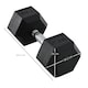 image 5 of HOMCOM 17.5KG Single Rubber Hex Dumbbell Portable Hand Weights Home Gym