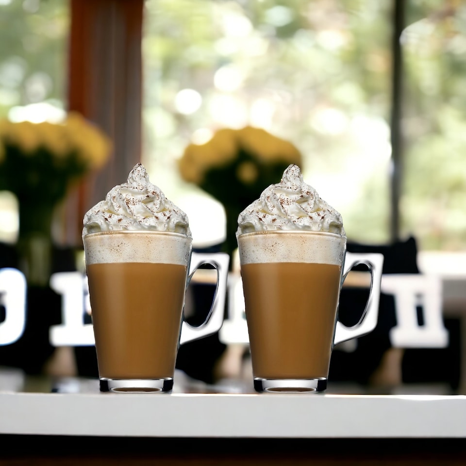 image 1 of Pasabahce Glass Coffee Mugs | Clear | 2