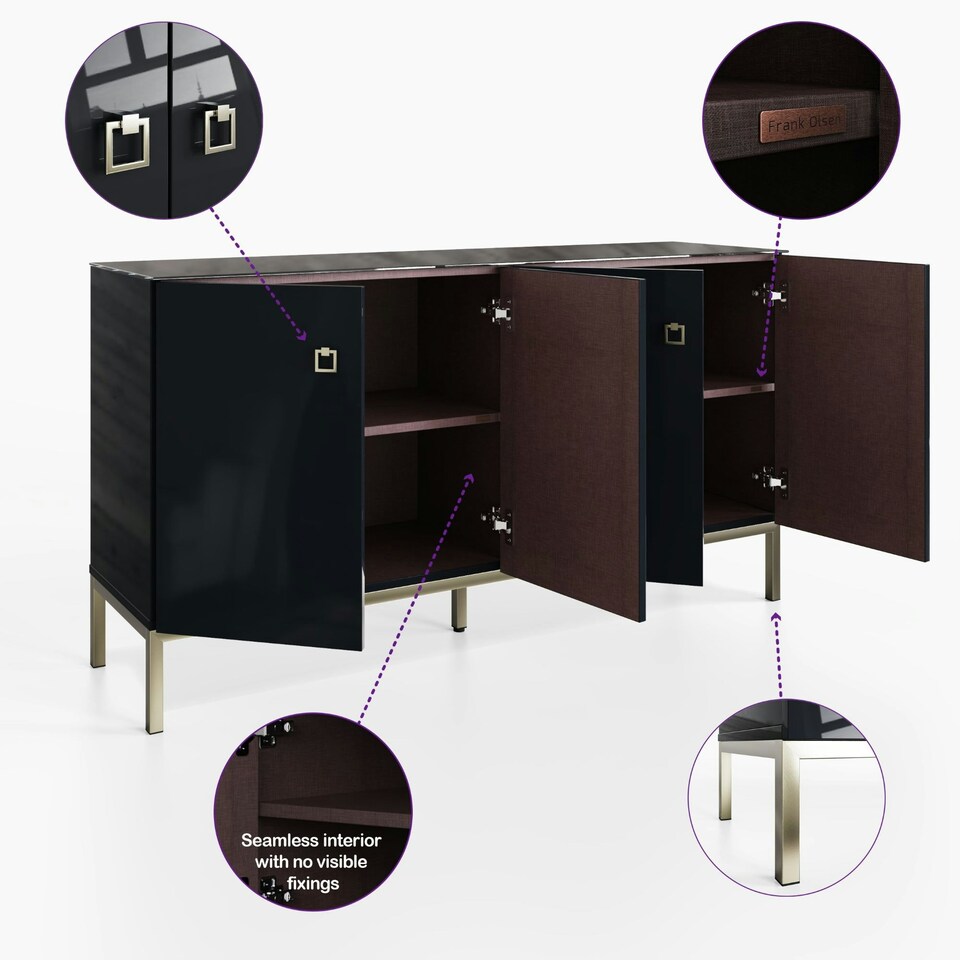 image 1 of Frank Olsen Lyra Sideboard Black | Midnight Onyx