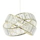 image 1 of Modern Three Ring Gold Pendant Shade with Transparent Acrylic Prisms Gold