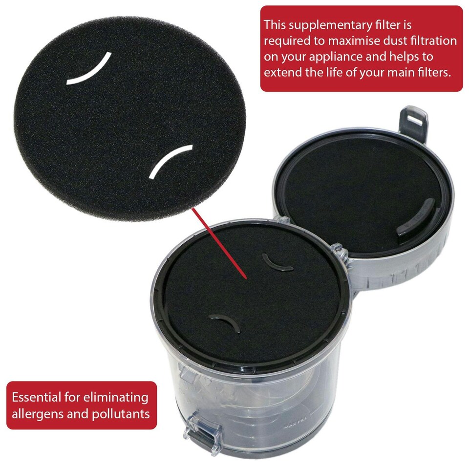 image 1 of SPARES2GO HEPA Filters Kit for Bosch BGC05 BGS05 Vacuum Cleaner BGC05A220A BGS05A220