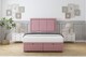 image 1 of Sloomy Lancaster Pink Plush Ottoman Bed With Mattress With 54" Floor Standing Headboard 6' Super King