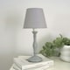 image 2 of ValueLights Sara Pair of - Grey Wood Candlestick Table Lamp with a Tapered Shade